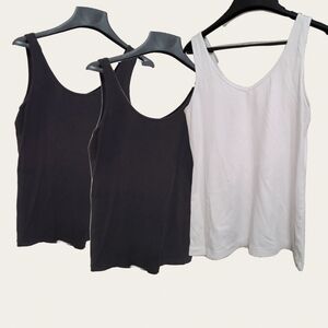 3 Felina Black and White Tank Tops